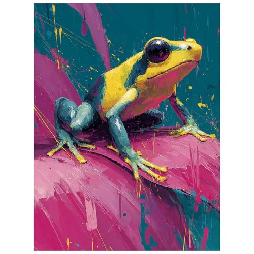 Malen Nach Zahlen Erwachsene, Malen Nach Zahlen Tier Leinwand Bilder Basteln Erwachsene Frosch mit Farbe Leinwand zum Bemalen 40 x 55CM, Paint by Numbers als WandDeko wohnzimmer Geschenke 8YH-1858 Malen Nach Zahlen Erwachsene, Malen Nach Zahlen Tier Leinwand Bilder Basteln Erwachsene Frosch mit Farbe Leinwand zum Bemalen 40 x 55CM, Paint by Numbers als WandDeko wohnzimmer Geschenke 8YH-1858 von Generic