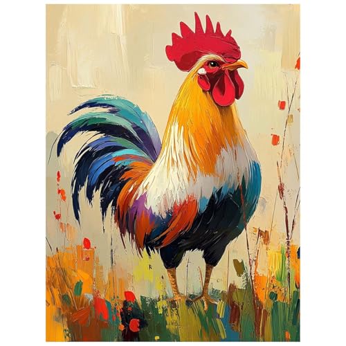 Malen Nach Zahlen Erwachsene, Malen Nach Zahlen Tier Leinwand Bilder Basteln Erwachsene Huhn mit Farbe Leinwand zum Bemalen 40x55CM, Paint by Numbers als Deko Wohnzimmer Geschenke Geschenke 8YH-1942 Malen Nach Zahlen Erwachsene, Malen Nach Zahlen Tier Leinwand Bilder Basteln Erwachsene Huhn mit Farbe Leinwand zum Bemalen 40x55CM, Paint by Numbers als Deko Wohnzimmer Geschenke Geschenke 8YH-1942 von Generic
