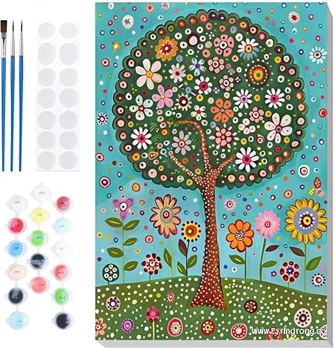 Malen Nach Zahlen Erwachsene, Malen nach Zahlen Kinder Blumen abstrakte Bäume DIY Handgemal Acryl Ölmalerei auf Leinwand mit Pinseln, Wanddekoration Zuhause, Kreatives Hobby, Ohne Rahmen 10x14 in B38 Malen Nach Zahlen Erwachsene, Malen nach Zahlen Kinder Blumen abstrakte Bäume DIY Handgemal Acryl Ölmalerei auf Leinwand mit Pinseln, Wanddekoration Zuhause, Kreatives Hobby, Ohne Rahmen 10x14 in B38 von Generic