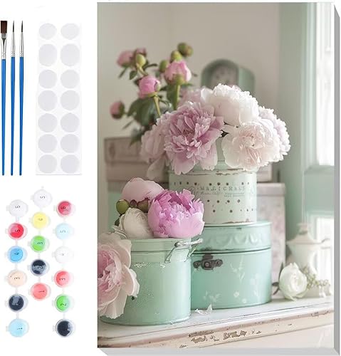 Malen Nach Zahlen Erwachsene, Malen nach Zahlen Kinder Blumenkasten DIY Handgemal Acryl Ölmalerei auf Leinwand mit Pinseln, Wanddekoration Zuhause, Kreatives Hobby, Ohne Rahmen 20 x 28 in B-45 Malen Nach Zahlen Erwachsene, Malen nach Zahlen Kinder Blumenkasten DIY Handgemal Acryl Ölmalerei auf Leinwand mit Pinseln, Wanddekoration Zuhause, Kreatives Hobby, Ohne Rahmen 20 x 28 in B-45 von Generic