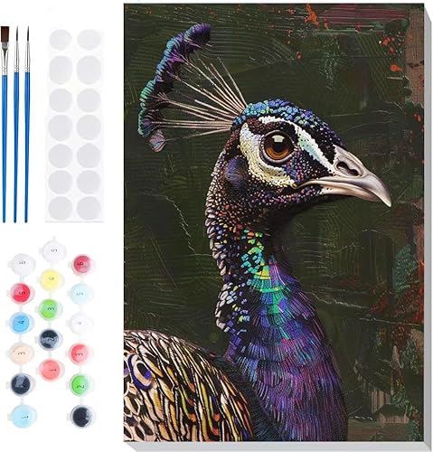 Malen Nach Zahlen Erwachsene, Malen nach Zahlen Kinder Pfauen Tiere DIY Handgemal Acryl Ölmalerei auf Leinwand mit Pinseln, Wanddekoration Zuhause, Kreatives Hobby, Ohne Rahmen 8 x 12 in B-65 Malen Nach Zahlen Erwachsene, Malen nach Zahlen Kinder Pfauen Tiere DIY Handgemal Acryl Ölmalerei auf Leinwand mit Pinseln, Wanddekoration Zuhause, Kreatives Hobby, Ohne Rahmen 8 x 12 in B-65 von Generic