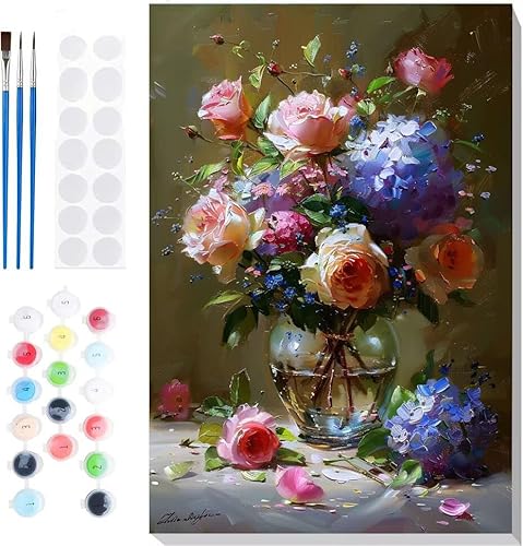 Malen Nach Zahlen Erwachsene, Malen nach Zahlen Kinder Vase Blumen DIY Handgemal Acryl Ölmalerei auf Leinwand mit Pinseln, Wanddekoration Zuhause, Kreatives Hobby, Ohne Rahmen 32 x 44 in B-55 Malen Nach Zahlen Erwachsene, Malen nach Zahlen Kinder Vase Blumen DIY Handgemal Acryl Ölmalerei auf Leinwand mit Pinseln, Wanddekoration Zuhause, Kreatives Hobby, Ohne Rahmen 32 x 44 in B-55 von Generic