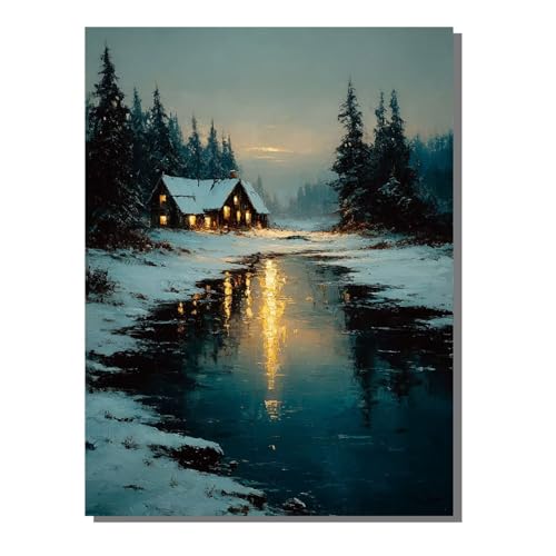 Malen Nach Zahlen Erwachsene Abstrakt, Groß DIY Malen Nach Zahlen Landschaft, Anfänger Frauen Bastelset, Pinsel und 36 Acrylfarbe, Paint by Numbers Basteln für Wand Dekor Geschenk 100x135cm ZBSWK95 von Generic