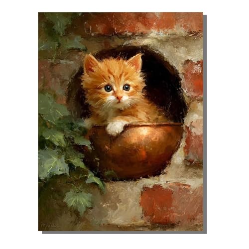Malen Nach Zahlen Erwachsene Abstrakt, Groß DIY Malen Nach Zahlen Mit Rahmen Katze, Anfänger Bastelset, Pinsel und 36 Acrylfarbe, Paint by Numbers Basteln für Wand Dekor Geschenk 100x135cm ZBSDK107 von Generic