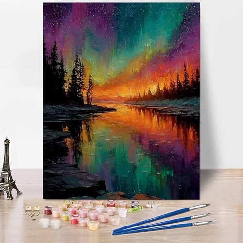 Malen Nach Zahlen Erwachsene Abstrakt Malen Nach Zahlen Aurora, DIY Set Erwachsene Anfänger Mit 3 - Pinseln und Acrylfarbe, Handgemalt Ölgemälde für Frauen, Deko Wohnzimmer 60x80cm Ohne Rahmen -XY61S Malen Nach Zahlen Erwachsene Abstrakt Malen Nach Zahlen Aurora, DIY Set Erwachsene Anfänger Mit 3 - Pinseln und Acrylfarbe, Handgemalt Ölgemälde für Frauen, Deko Wohnzimmer 60x80cm Ohne Rahmen -XY61S von Generic