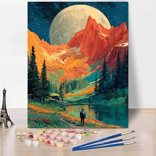 Malen Nach Zahlen Erwachsene Abstrakt Malen Nach Zahlen Landschaft, DIY Set Erwachsene Mit 3 - Pinseln und Acrylfarbe, Handgemalt Ölgemälde für Frauen, Deko Wohnzimmer 20 x 30 cm Ohne Rahmen -XY653 Malen Nach Zahlen Erwachsene Abstrakt Malen Nach Zahlen Landschaft, DIY Set Erwachsene Mit 3 - Pinseln und Acrylfarbe, Handgemalt Ölgemälde für Frauen, Deko Wohnzimmer 20 x 30 cm Ohne Rahmen -XY653 von Generic