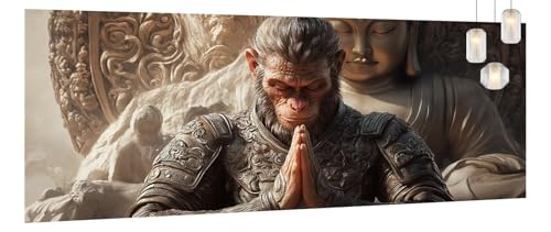 Malen Nach Zahlen Erwachsene Affe,DIY Malen Nach Zahlen XXL Paint by Numbers für Anfänger,Bastelset Handgemalt Ölgemälde Kreativ Set Mit Pinseln und Acrylfarbe,Home Wand Décor Buddha 90 X 240cm Y1138 Malen Nach Zahlen Erwachsene Affe,DIY Malen Nach Zahlen XXL Paint by Numbers für Anfänger,Bastelset Handgemalt Ölgemälde Kreativ Set Mit Pinseln und Acrylfarbe,Home Wand Décor Buddha 90 X 240cm Y1138 von Generic