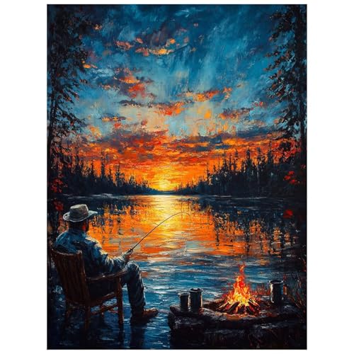 Malen Nach Zahlen Erwachsene Angeln Malen Nach Zahlen Kinder, DIY Set Erwachsene mit Pinselset Acrylfarben Set Leinwand zum Bemalen 100 x 135 CM, Sonnenuntergang Paint by Numbers Zimmer Deko 8YH-0959 Malen Nach Zahlen Erwachsene Angeln Malen Nach Zahlen Kinder, DIY Set Erwachsene mit Pinselset Acrylfarben Set Leinwand zum Bemalen 100 x 135 CM, Sonnenuntergang Paint by Numbers Zimmer Deko 8YH-0959 von Generic
