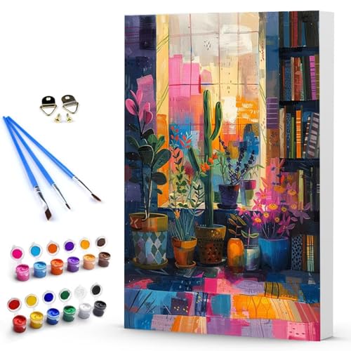 Malen Nach Zahlen Erwachsene Anlage Malen Nach Zahlen Bastelset Erwachsene, DIY Abstrakt Mit Pinseln und Acrylfarben Handgemalt Ölgemälde Leinwand Set, Home Deko 70 x 95 cm Ohne Rahmen -TL25031O von Generic