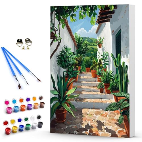 Malen Nach Zahlen Erwachsene Anlage Malen Nach Zahlen Bastelset Erwachsene, DIY Landschaft Mit Pinseln und Acrylfarben Handgemalt Ölgemälde Leinwand Set, Home Deko (100x135cm) Ohne Rahmen -TL2503Q6 von Generic