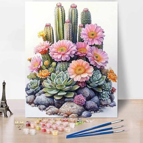 Malen Nach Zahlen Erwachsene Anlage Malen Nach Zahlen Kaktus, DIY Set Erwachsene Anfänger Mit 3 - Pinseln und Acrylfarbe, Handgemalt Ölgemälde für Frauen, Deko Wohnzimmer 100x135cm Ohne Rahmen -XY45Z Malen Nach Zahlen Erwachsene Anlage Malen Nach Zahlen Kaktus, DIY Set Erwachsene Anfänger Mit 3 - Pinseln und Acrylfarbe, Handgemalt Ölgemälde für Frauen, Deko Wohnzimmer 100x135cm Ohne Rahmen -XY45Z von Generic