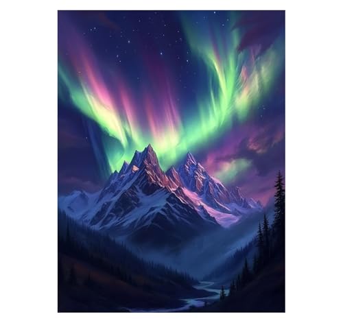 Malen Nach Zahlen Erwachsene Aurora DIY Set Erwachsene mit Leinwand zum Bemalen Schneeberg 30 x 40 cm 36 Farben Acrylfarben Set Pinsel, Malen Nach Zahlen Kinder, Deko Wohnzimmer Geschenke YH2-3796 Malen Nach Zahlen Erwachsene Aurora DIY Set Erwachsene mit Leinwand zum Bemalen Schneeberg 30 x 40 cm 36 Farben Acrylfarben Set Pinsel, Malen Nach Zahlen Kinder, Deko Wohnzimmer Geschenke YH2-3796 von Generic