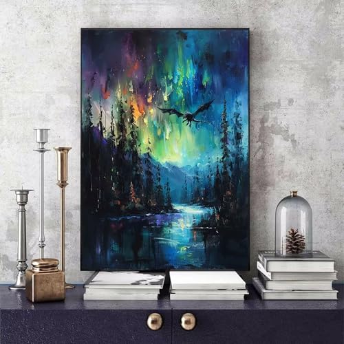 Malen Nach Zahlen Erwachsene Aurora Malen Nach Zahlen Wald, DIY Set Erwachsene Paint by Numbers mit 3 Pinsel und Acrylfarben für Zimmer Deko Wohnzimmer, Geschenke für Frauen 70 X 95 CM -bby2506V3 Malen Nach Zahlen Erwachsene Aurora Malen Nach Zahlen Wald, DIY Set Erwachsene Paint by Numbers mit 3 Pinsel und Acrylfarben für Zimmer Deko Wohnzimmer, Geschenke für Frauen 70 X 95 CM -bby2506V3 von Generic