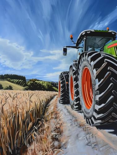 Malen Nach Zahlen Erwachsene Auto, Malen Nach Zahlen Pflanze, DIY Basteln Erwachsene Leinwand Kit Mit Pinseln und Acrylfarbe, DIY Paint by Numbers Kits, für Wanddeko, Geschenk, 60x90cm 9-9204 von Generic