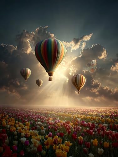 Malen Nach Zahlen Erwachsene Ballon, DIY Basteln Erwachsene Leinwand Kit für Wanddeko, Blume Malen Nach Zahlen Mit Pinseln und Acrylfarbe, DIY Paint by Numbers, Geschenke für Frauen, 100x135cm 5-3626 Malen Nach Zahlen Erwachsene Ballon, DIY Basteln Erwachsene Leinwand Kit für Wanddeko, Blume Malen Nach Zahlen Mit Pinseln und Acrylfarbe, DIY Paint by Numbers, Geschenke für Frauen, 100x135cm 5-3626 von Generic