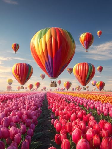 Malen Nach Zahlen Erwachsene Ballon, DIY Basteln Erwachsene Leinwand Kit für Wanddeko, Blume Malen Nach Zahlen Mit Pinseln und Acrylfarbe, DIY Paint by Numbers, Geschenke für Frauen, 30x40cm A-5289 Malen Nach Zahlen Erwachsene Ballon, DIY Basteln Erwachsene Leinwand Kit für Wanddeko, Blume Malen Nach Zahlen Mit Pinseln und Acrylfarbe, DIY Paint by Numbers, Geschenke für Frauen, 30x40cm A-5289 von Generic