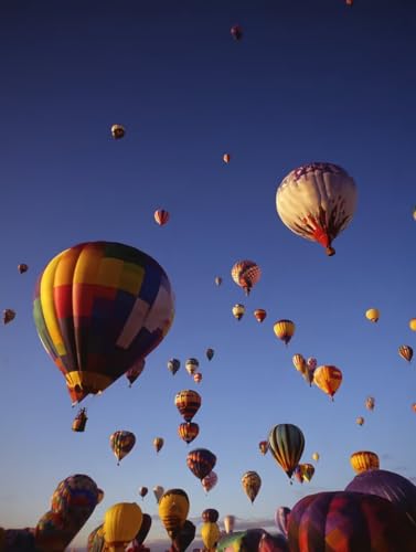 Malen Nach Zahlen Erwachsene Ballon, DIY Basteln Erwachsene Leinwand Kit für Wanddeko, Himmel Malen Nach Zahlen Mit Pinseln und Acrylfarbe, DIY Paint by Numbers, Geschenke für Frauen, 60x90cm W-2411 von Generic