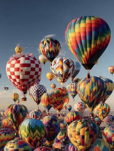 Malen Nach Zahlen Erwachsene Ballon, DIY Basteln Erwachsene Leinwand Kit für Wanddeko, Landschaft Malen Nach Zahlen Mit Pinseln und Acrylfarbe, DIY Paint by Numbers, Geschenke, 30x40cm Q-5370 von Generic