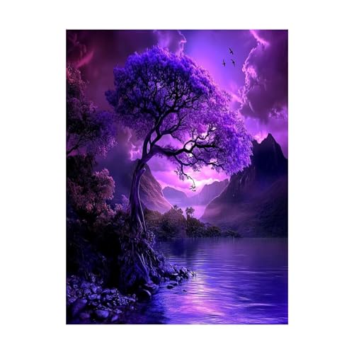 Malen Nach Zahlen Erwachsene Baum DIY Set Erwachsene mit Leinwand zum Bemalen Landschaft 100x135 cm 36 Farben Acrylfarben Set und Pinsel, Malen Nach Zahlen Kinder für Zimmer Deko Geschenke 2YH-14922 von Generic