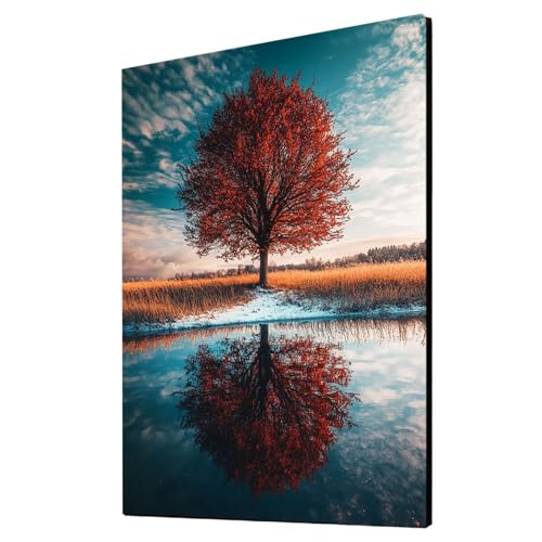 Malen Nach Zahlen Erwachsene Baum DIY Set Erwachsene mit Leinwand zum Bemalen Landschaft 135 x 100cm 36 Farben Acrylfarben Set und Pinsel, Malen Nach Zahlen Kinder für Wanddeko Wohnzimmer 2YH-4630 von Generic