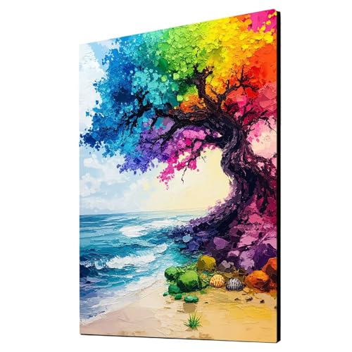 Malen Nach Zahlen Erwachsene Baum DIY Set Erwachsene mit Leinwand zum Bemalen Meerblick 100x135 cm 36 Farben Acrylfarben Set und Pinsel, Malen Nach Zahlen Kinder für Deko Wohnzimmer Geschenke 2YH-2770 Malen Nach Zahlen Erwachsene Baum DIY Set Erwachsene mit Leinwand zum Bemalen Meerblick 100x135 cm 36 Farben Acrylfarben Set und Pinsel, Malen Nach Zahlen Kinder für Deko Wohnzimmer Geschenke 2YH-2770 von Generic