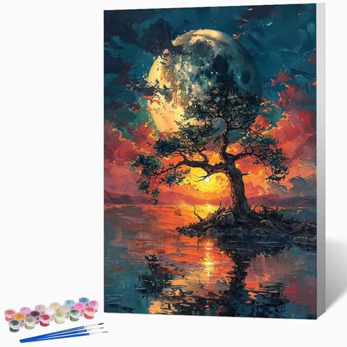 Malen Nach Zahlen Erwachsene Baum Malen Nach Zahlen Abstrakt, Bastelset Erwachsene Mit 3-Pinseln Und Acrylfarbe, DIY Handgemalt öLgemäLde Kit FüR Geschenke, Deko 70 x 95 cm Ohne Rahmen -LKF0762IC Malen Nach Zahlen Erwachsene Baum Malen Nach Zahlen Abstrakt, Bastelset Erwachsene Mit 3-Pinseln Und Acrylfarbe, DIY Handgemalt öLgemäLde Kit FüR Geschenke, Deko 70 x 95 cm Ohne Rahmen -LKF0762IC von Generic