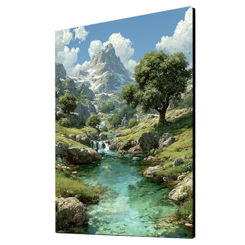 Malen Nach Zahlen Erwachsene Berg DIY Set Erwachsene mit Leinwand zum Bemalen Baum 100x135 cm 36 Farben Acrylfarben Set und Pinsel, Malen Nach Zahlen Kinder für Deko Wohnzimmer Geschenke 2YH-2610 Malen Nach Zahlen Erwachsene Berg DIY Set Erwachsene mit Leinwand zum Bemalen Baum 100x135 cm 36 Farben Acrylfarben Set und Pinsel, Malen Nach Zahlen Kinder für Deko Wohnzimmer Geschenke 2YH-2610 von Generic