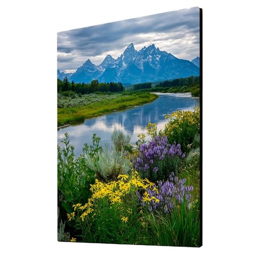 Malen Nach Zahlen Erwachsene Berg DIY Set Erwachsene mit Leinwand zum Bemalen Fluss 100 x 135 cm 36 Farben Acrylfarben Set und Pinsel, Malen Nach Zahlen Kinder für Deko Wohnzimmer Geschenke 2YH-3170 Malen Nach Zahlen Erwachsene Berg DIY Set Erwachsene mit Leinwand zum Bemalen Fluss 100 x 135 cm 36 Farben Acrylfarben Set und Pinsel, Malen Nach Zahlen Kinder für Deko Wohnzimmer Geschenke 2YH-3170 von Generic