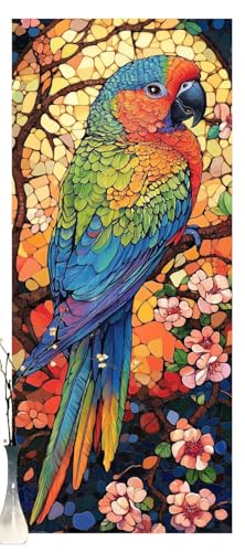 Malen Nach Zahlen Erwachsene Blume, DIY Malen Nach Zahlen XXL Paint by Numbers für Anfänger, Bastelset Handgemalt Ölgemälde Kreativ Set Mit Pinseln und Acrylfarbe, Home Décor Papagei 50 X 100cm Y1282 von Generic