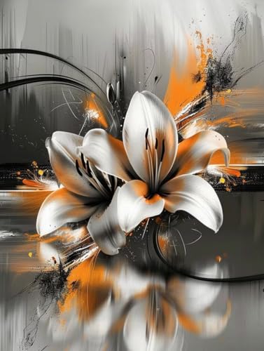 Malen Nach Zahlen Erwachsene Blume, Malen Nach Zahlen Graffiti, Paint by Numbers Bastelset Erwachsene DIY Handgemalt Ölgemälde Leinwand Kits für Wanddeko, Geschenke für Frauen 100x130cm 4-9717 von Generic
