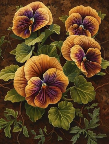 Malen Nach Zahlen Erwachsene Blume, Malen Nach Zahlen Pflanze, Paint by Numbers Bastelset Erwachsene DIY Handgemalt Ölgemälde Leinwand Kits für Wanddeko, Geschenke für Frauen Anfänger 70x95cm X-4421 von Generic