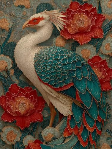 Malen Nach Zahlen Erwachsene Blume, Malen Nach Zahlen für Zimmer Deko, DIY Basteln Erwachsene Leinwand Kit, Tier Paint by Numbers Kits Mit Pinseln und Acrylfarbe, Geschenke, 100x135cm 1-3579 von Generic