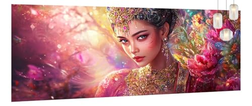 Malen Nach Zahlen Erwachsene Blume,DIY Malen Nach Zahlen XXL Paint by Numbers für Anfänger,Bastelset Handgemalt Ölgemälde Kreativ Set Mit Pinseln und Acrylfarbe,Home Décor Schönheit 80 X 200cm Y1202 von Generic