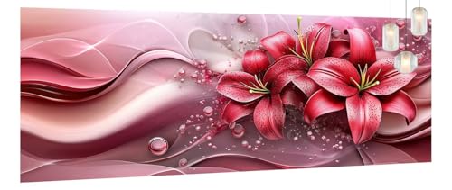 Malen Nach Zahlen Erwachsene Blume,DIY Paint by Numbers für Anfänger und Kinder,Bastelset Handgemalt Ölgemälde Kreativ Set Mit 3-Pinseln und Acrylfarbe,Geschenk Home Wand Décor Lilie 60 X 120cm Y1155 von Generic