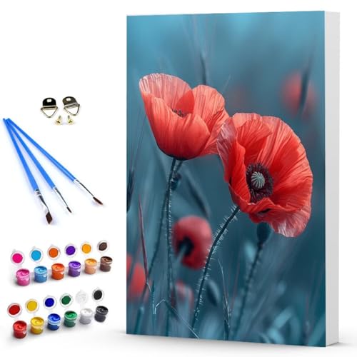 Malen Nach Zahlen Erwachsene Blume Malen Nach Zahlen Bastelset Erwachsene, DIY Landschaft Mit Pinseln und Acrylfarben Handgemalt Ölgemälde Leinwand Set, Home Deko (60x80cm) Ohne Rahmen -TL2503HK von Generic
