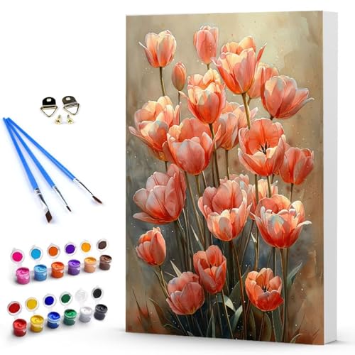 Malen Nach Zahlen Erwachsene Blume Malen Nach Zahlen Bastelset Erwachsene, DIY Landschaft Mit Pinseln und Acrylfarben Handgemalt Ölgemälde Leinwand Set, Home Deko 100 x 135 CM Ohne Rahmen -TL2503B9 von Generic
