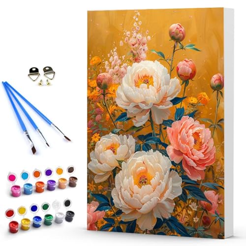 Malen Nach Zahlen Erwachsene Blume Malen Nach Zahlen Bastelset Erwachsene, DIY Landschaft Mit Pinseln und Acrylfarben Handgemalt Ölgemälde Leinwand Set, Home Deko 70x95 cm Ohne Rahmen -TL250372 von Generic