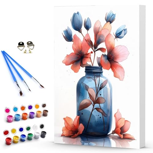 Malen Nach Zahlen Erwachsene Blume Malen Nach Zahlen Bastelset Erwachsene, DIY Vase Mit Pinseln und Acrylfarben Handgemalt Ölgemälde Leinwand Set, Home Deko Geschenk 20 x 30 cm Ohne Rahmen -TL25033F Malen Nach Zahlen Erwachsene Blume Malen Nach Zahlen Bastelset Erwachsene, DIY Vase Mit Pinseln und Acrylfarben Handgemalt Ölgemälde Leinwand Set, Home Deko Geschenk 20 x 30 cm Ohne Rahmen -TL25033F von Generic