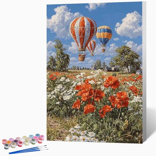 Malen Nach Zahlen Erwachsene Blumen Malen Nach Zahlen HeißLuftballon, Bastelset Erwachsene Mit 3-Pinseln Und Acrylfarbe, DIY Handgemalt öLgemäLde Kit FüR Geschenke, Deko 40x50cm Ohne Rahmen -LKF07402I Malen Nach Zahlen Erwachsene Blumen Malen Nach Zahlen HeißLuftballon, Bastelset Erwachsene Mit 3-Pinseln Und Acrylfarbe, DIY Handgemalt öLgemäLde Kit FüR Geschenke, Deko 40x50cm Ohne Rahmen -LKF07402I von Generic