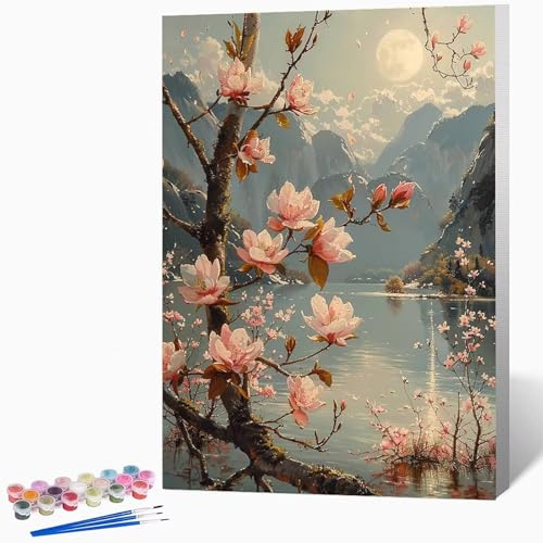 Malen Nach Zahlen Erwachsene Blumen Malen Nach Zahlen Landschaft, Bastelset Erwachsene Mit 3-Pinseln Und Acrylfarbe, DIY Handgemalt öLgemäLde Kit FüR Geschenke, Deko 40×60cm Ohne Rahmen -LKF07501B Malen Nach Zahlen Erwachsene Blumen Malen Nach Zahlen Landschaft, Bastelset Erwachsene Mit 3-Pinseln Und Acrylfarbe, DIY Handgemalt öLgemäLde Kit FüR Geschenke, Deko 40×60cm Ohne Rahmen -LKF07501B von Generic