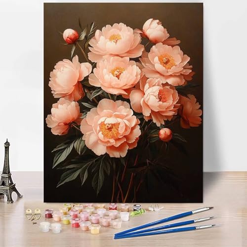 Malen Nach Zahlen Erwachsene Blumen Malen Nach Zahlen Pfingstrose, DIY Set Erwachsene Mit 3 - Pinseln und Acrylfarbe, Handgemalt Ölgemälde für Frauen, Deko Wohnzimmer 70×95cm Ohne Rahmen -XY895 Malen Nach Zahlen Erwachsene Blumen Malen Nach Zahlen Pfingstrose, DIY Set Erwachsene Mit 3 - Pinseln und Acrylfarbe, Handgemalt Ölgemälde für Frauen, Deko Wohnzimmer 70×95cm Ohne Rahmen -XY895 von Generic