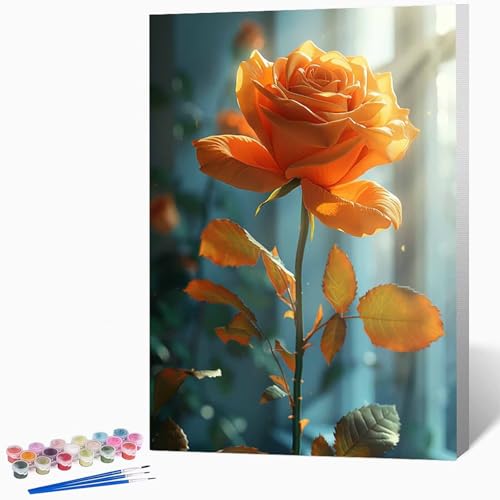 Malen Nach Zahlen Erwachsene Blumen Malen Nach Zahlen Rose, Bastelset Erwachsene Mit 3-Pinseln Und Acrylfarbe, DIY Handgemalt öLgemäLde Kit FüR Geschenke, Zimmer Deko 70 x 95 cm Ohne Rahmen -LKF0726PU Malen Nach Zahlen Erwachsene Blumen Malen Nach Zahlen Rose, Bastelset Erwachsene Mit 3-Pinseln Und Acrylfarbe, DIY Handgemalt öLgemäLde Kit FüR Geschenke, Zimmer Deko 70 x 95 cm Ohne Rahmen -LKF0726PU von Generic