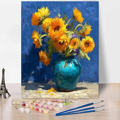 Malen Nach Zahlen Erwachsene Blumen Malen Nach Zahlen Sonnenblume, DIY Set Erwachsene Mit 3 - Pinseln und Acrylfarbe, Handgemalt Ölgemälde für Frauen, Deko Wohnzimmer 100 x 135 cm Ohne Rahmen -XY99J Malen Nach Zahlen Erwachsene Blumen Malen Nach Zahlen Sonnenblume, DIY Set Erwachsene Mit 3 - Pinseln und Acrylfarbe, Handgemalt Ölgemälde für Frauen, Deko Wohnzimmer 100 x 135 cm Ohne Rahmen -XY99J von Generic