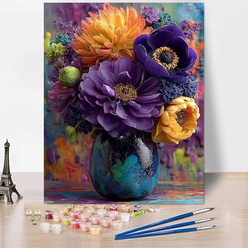 Malen Nach Zahlen Erwachsene Blumen Malen Nach Zahlen Strauß, DIY Set Erwachsene Anfänger Mit 3 - Pinseln und Acrylfarbe, Handgemalt Ölgemälde für Frauen, Deko Wohnzimmer 100×135cm Ohne Rahmen -XY637 Malen Nach Zahlen Erwachsene Blumen Malen Nach Zahlen Strauß, DIY Set Erwachsene Anfänger Mit 3 - Pinseln und Acrylfarbe, Handgemalt Ölgemälde für Frauen, Deko Wohnzimmer 100×135cm Ohne Rahmen -XY637 von Generic