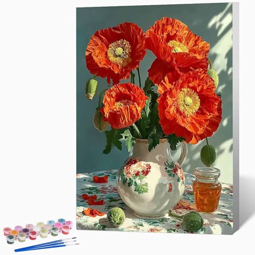 Malen Nach Zahlen Erwachsene Blumen Malen Nach Zahlen Vase, Bastelset Erwachsene Mit 3-Pinseln Und Acrylfarbe, DIY Handgemalt öLgemäLde Kit FüR Geschenke, Zimmer Deko 40x60cm Ohne Rahmen -LKF075905 Malen Nach Zahlen Erwachsene Blumen Malen Nach Zahlen Vase, Bastelset Erwachsene Mit 3-Pinseln Und Acrylfarbe, DIY Handgemalt öLgemäLde Kit FüR Geschenke, Zimmer Deko 40x60cm Ohne Rahmen -LKF075905 von Generic