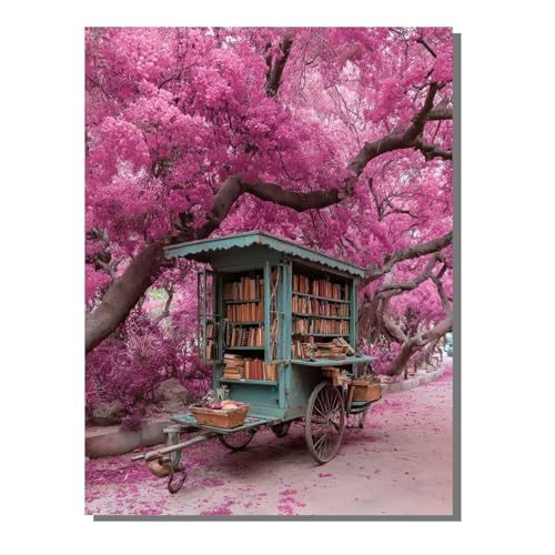 Malen Nach Zahlen Erwachsene Buch, Groß DIY Malen Nach Zahlen Landschaft, Anfänger Frauen Bastelset, Pinsel und 36 Acrylfarbe, Paint by Numbers Basteln für Wand Dekor Geschenk 100x135cm ZBSWK75 von Generic