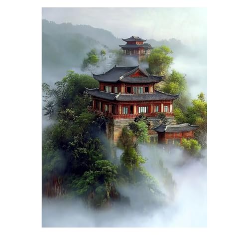 Malen Nach Zahlen Erwachsene Chinesische Architektur DIY Set Erwachsene mit Leinwand zum Bemalen Landschaft 50 x 70 cm 36 Farben Acrylfarben Set Pinsel, Malen Nach Zahlen Kinder, Geschenke YH2-2471 Malen Nach Zahlen Erwachsene Chinesische Architektur DIY Set Erwachsene mit Leinwand zum Bemalen Landschaft 50 x 70 cm 36 Farben Acrylfarben Set Pinsel, Malen Nach Zahlen Kinder, Geschenke YH2-2471 von Generic