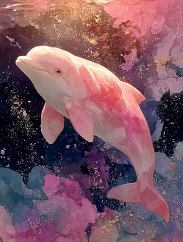 Malen Nach Zahlen Erwachsene Delphin, DIY Basteln Erwachsene Leinwand Kit für Wanddeko, Tier Malen Nach Zahlen Mit Pinseln und Acrylfarbe, DIY Paint by Numbers, Geschenke für Frauen, 60x90cm Q-7060 Malen Nach Zahlen Erwachsene Delphin, DIY Basteln Erwachsene Leinwand Kit für Wanddeko, Tier Malen Nach Zahlen Mit Pinseln und Acrylfarbe, DIY Paint by Numbers, Geschenke für Frauen, 60x90cm Q-7060 von Generic
