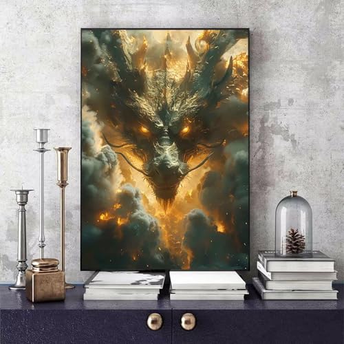 Malen Nach Zahlen Erwachsene Drachen Malen Nach Zahlen Traum, DIY Set Erwachsene Paint by Numbers mit 3 Pinsel und Acrylfarben für Zimmer Deko Wohnzimmer, Geschenke für Frauen 50 X 65 CM -bby2506MJ Malen Nach Zahlen Erwachsene Drachen Malen Nach Zahlen Traum, DIY Set Erwachsene Paint by Numbers mit 3 Pinsel und Acrylfarben für Zimmer Deko Wohnzimmer, Geschenke für Frauen 50 X 65 CM -bby2506MJ von Generic