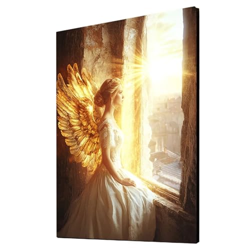 Malen Nach Zahlen Erwachsene Engel DIY Set Erwachsene mit Leinwand zum Bemalen Fensterbank 50x70cm 36 Farben Acrylfarben Set und Pinsel, Malen Nach Zahlen Kinder für Deko Wohnzimmer Geschenke 2YH-5345 Malen Nach Zahlen Erwachsene Engel DIY Set Erwachsene mit Leinwand zum Bemalen Fensterbank 50x70cm 36 Farben Acrylfarben Set und Pinsel, Malen Nach Zahlen Kinder für Deko Wohnzimmer Geschenke 2YH-5345 von Generic